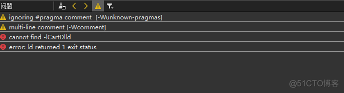 warning::-1: error: cannot find -lCartDlld collect2.exe:-1: error: error: ld returned 1 exit status_问题分析