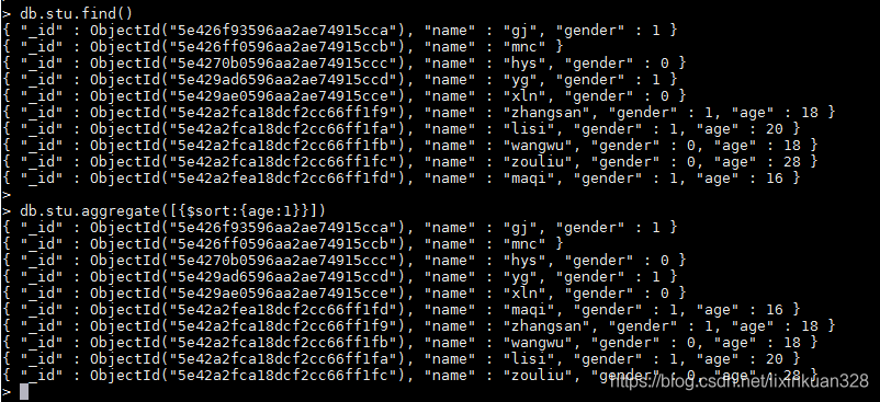 MongoDB之聚合aggregate操作_数组_10