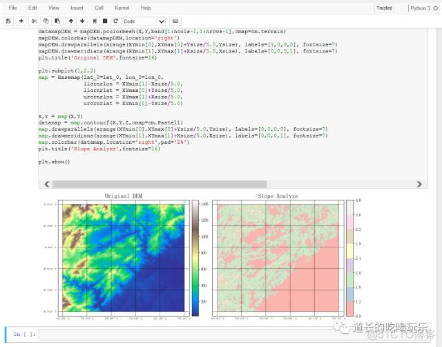 如何用Python模拟ArcGIS做坡度分析_九宫格_09