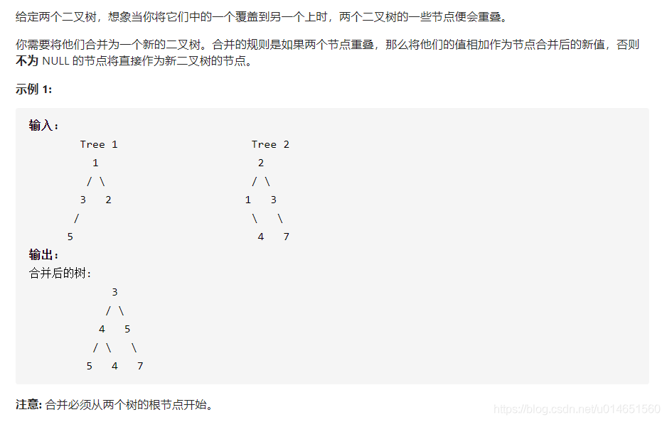 LeetCode617_合并二叉树_LeetCode