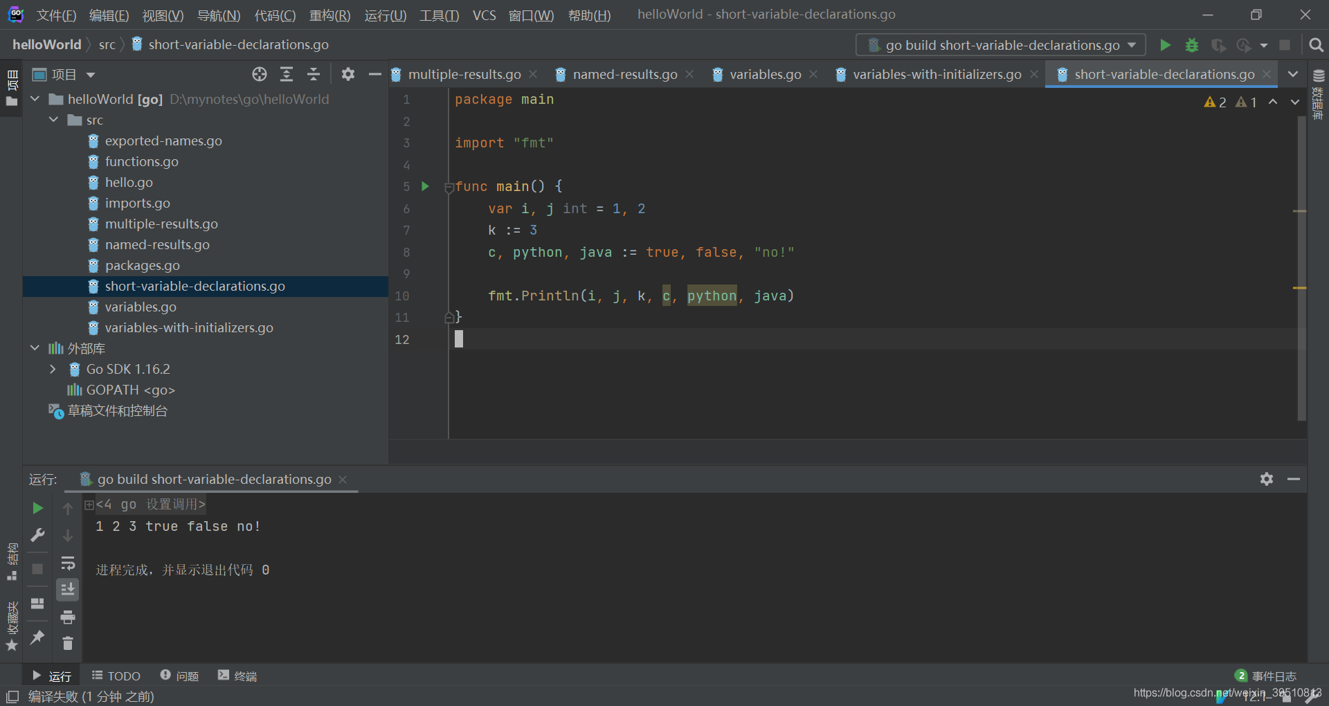 Go语言从入门到规范-1.2、Go基础之包、变量和函数_变量声明_08