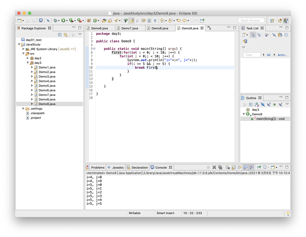 Java从入门到实战总结-1.3、Java流程控制_java_10