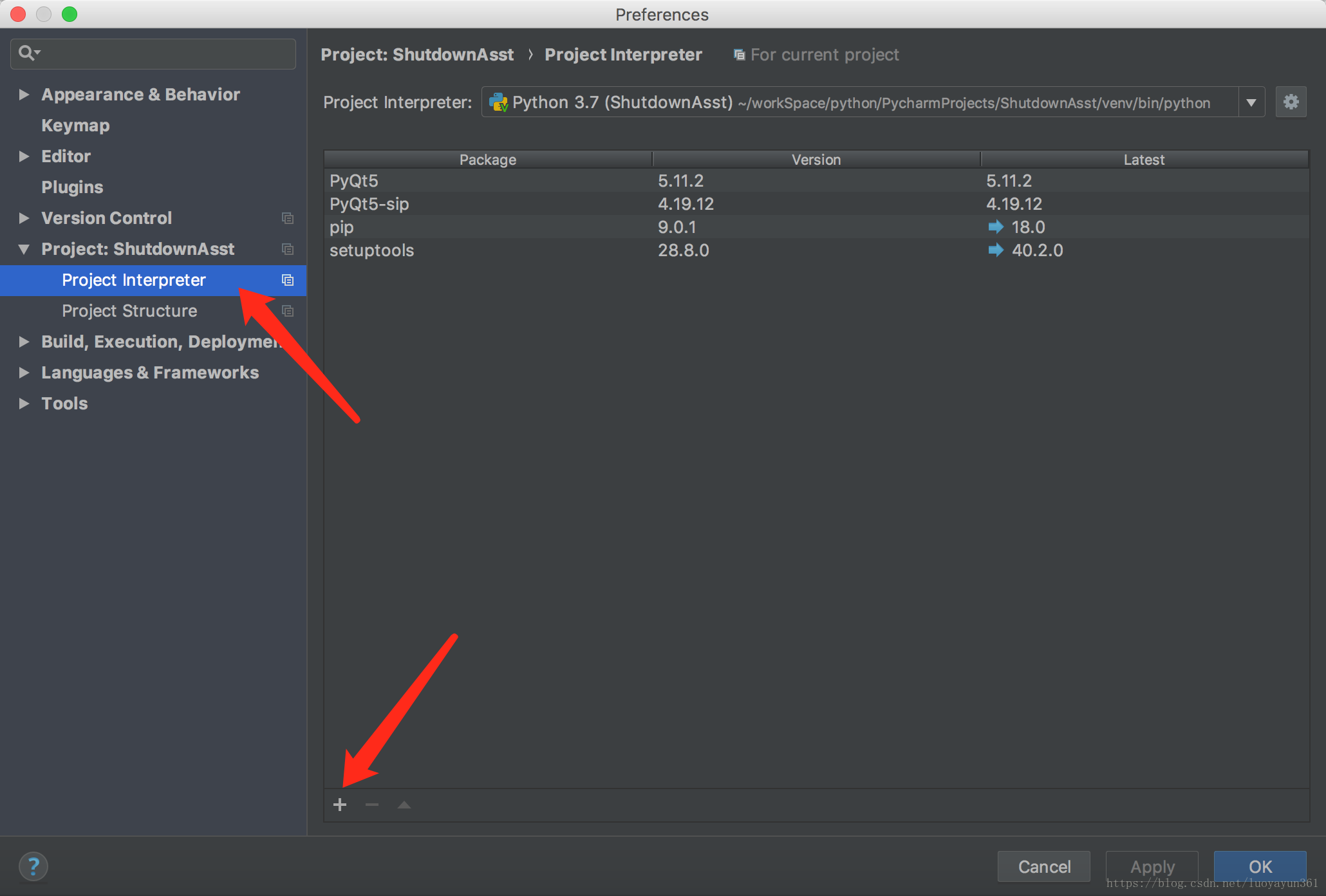 Mac下PyCharm CE 配置PyQt5环境_官网_02