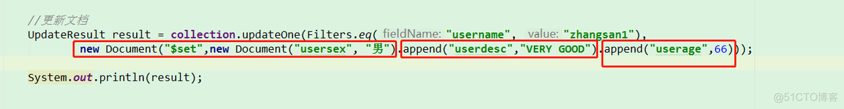 Invalid BSON field name userage_java