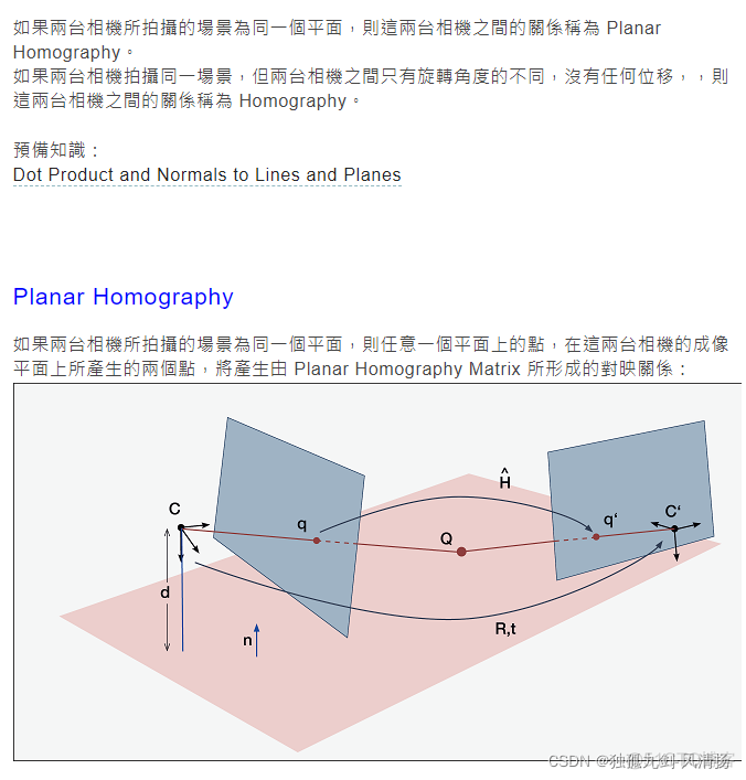 针孔相机：单应性矩阵_矩阵