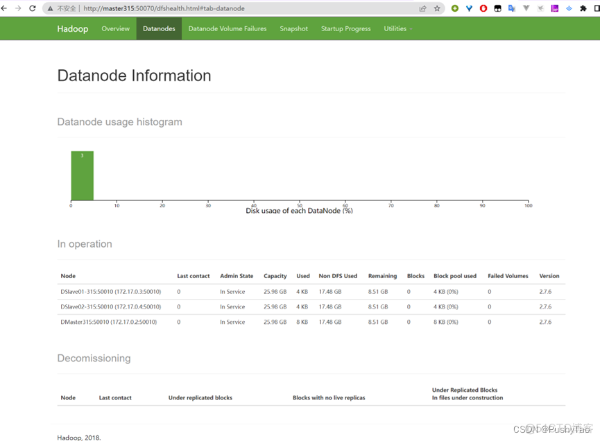 Docker 上部署一主两从Hadoop集群 | [Centos7]_容器_58