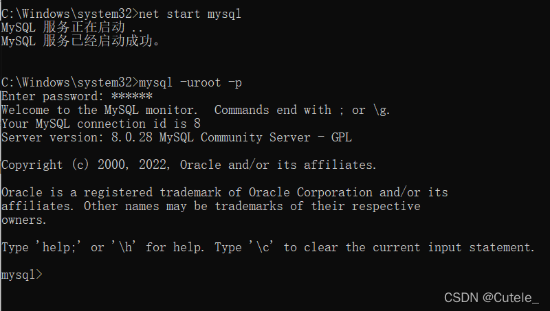 【MySQL8.0】ERROR 2003 (HY000) + ERROR 1820 (HY000) + 命令行导入SQL_sql_03