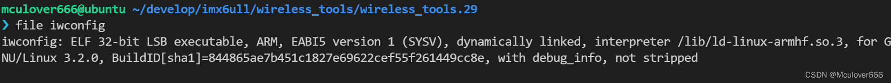 i.MX6ULL应用移植 | 移植wireless tools到Linux开发板（29 version）_可执行文件_04