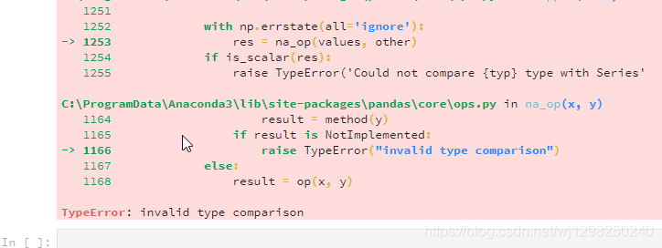 python报错TypeError: invalid type comparison_编程开发