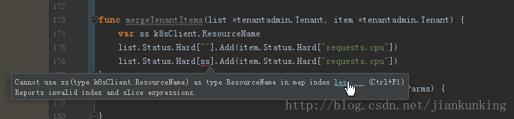 Golang  Cannot use ss(type AAA) as type AAA in map index_index