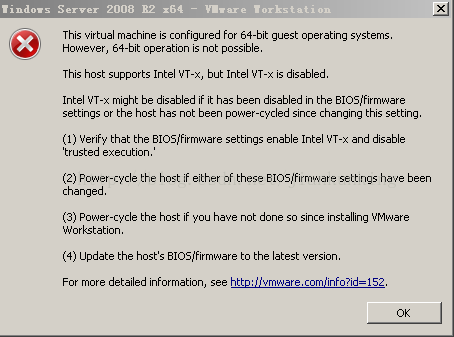 VMware的“Intel VT-x is disabled”解决方法_Intel