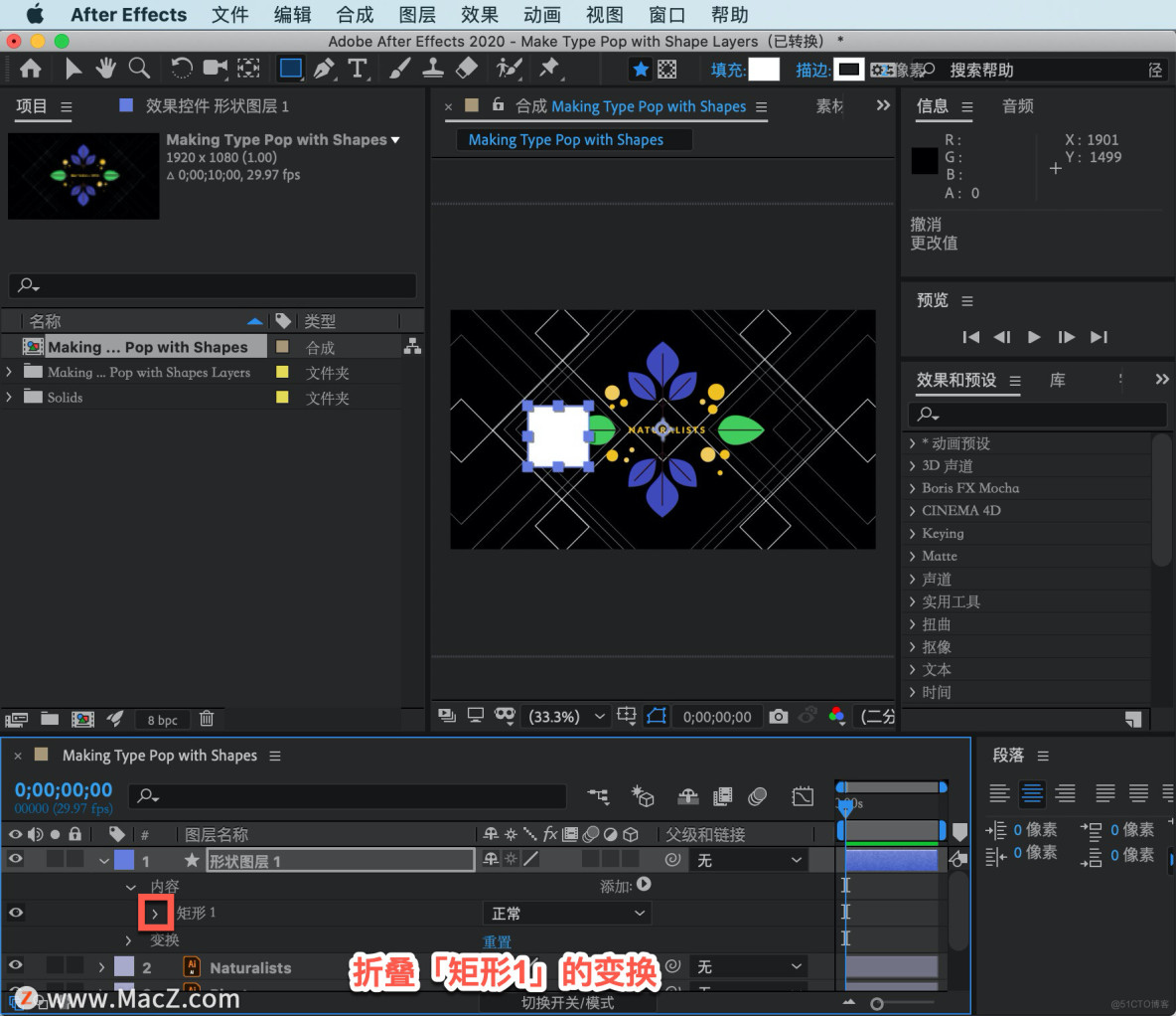 After Effects 教程，如何在 After Effects 中创建形状图层？_After Effects_09