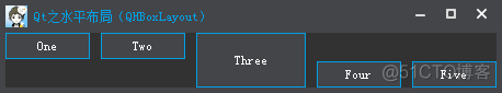 Qt 之水平/垂直布局（QBoxLayout、QHBoxLayout、QVBoxLayout）_Qt_09