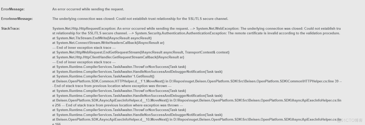 Could not establish trust relationship for the SSL/TLS secure channel_sed