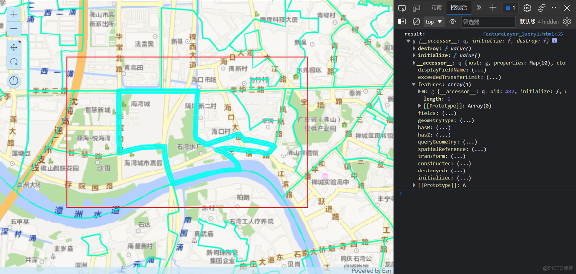 JS API模块之FeatureLayer要素点击查询_属性表_04