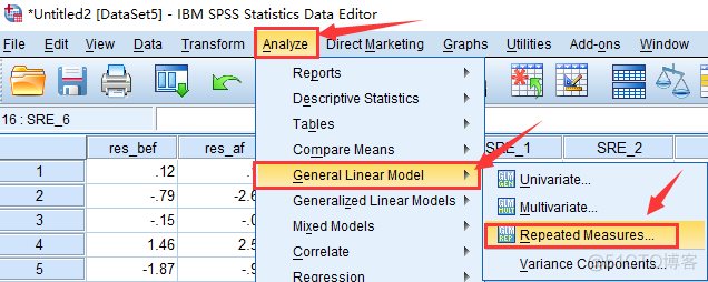 学习笔记144—SPSS 重复测量方差分析【方法二】_正态分布_02