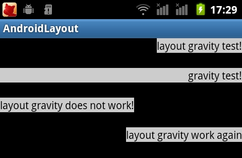 Comparison of Layout_gravity and gravity. And sometimes Layout_gravity does not work_xml