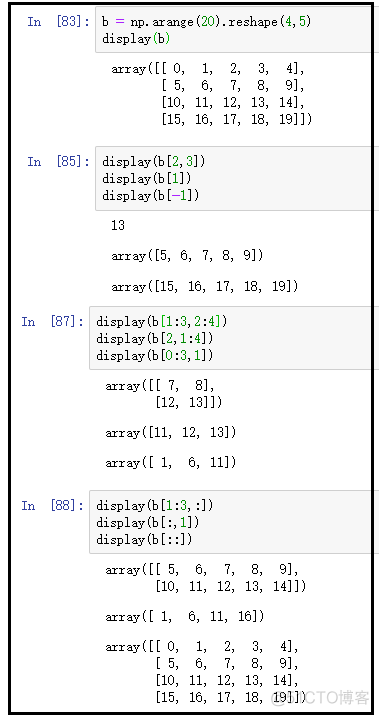 numpy的使用说明(三)：numpy中切片和索引详解_索引_06
