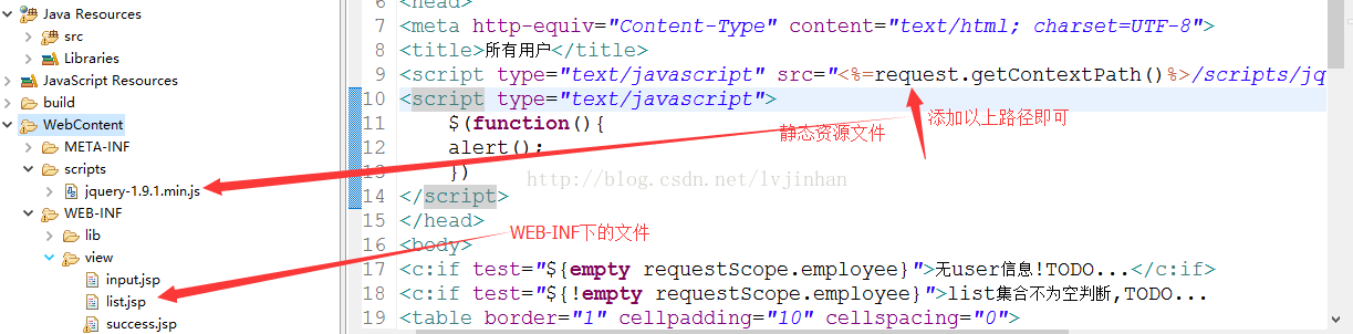 WEB-INF目录下的文件，访问WebContent下的静态文件_访问WebContent下的静态文件