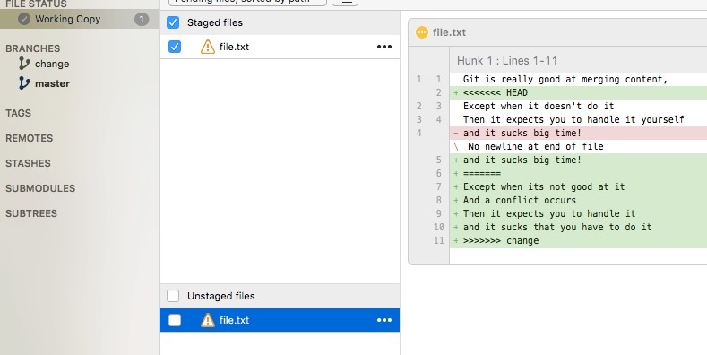 (转)[Git]使用 SourceTree 修复 git 的合并冲突_source tree_04