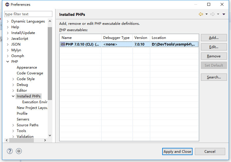 eclipse for php 开发环境配置_php环境_05