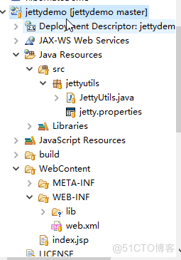 在项目中集成jetty server_eclipse