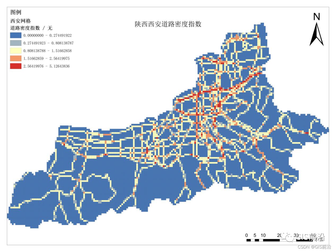 基于ArcGIS道路密度指数的计算及可视化制图（附练习数据下载）_字段_20