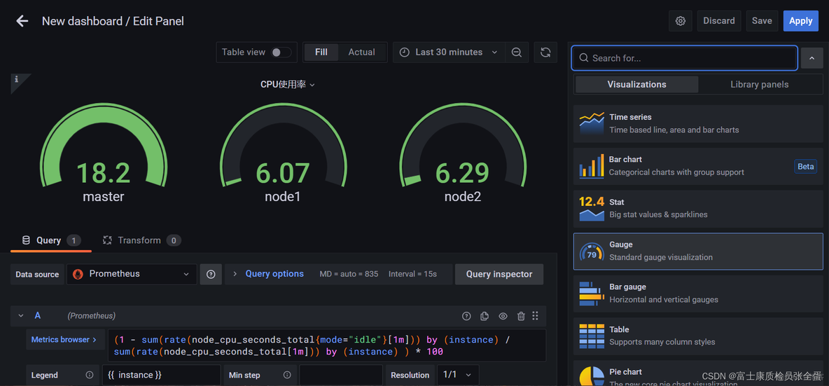 Grafana Panel 面板介绍和Time series（时间序列）_数据源_16