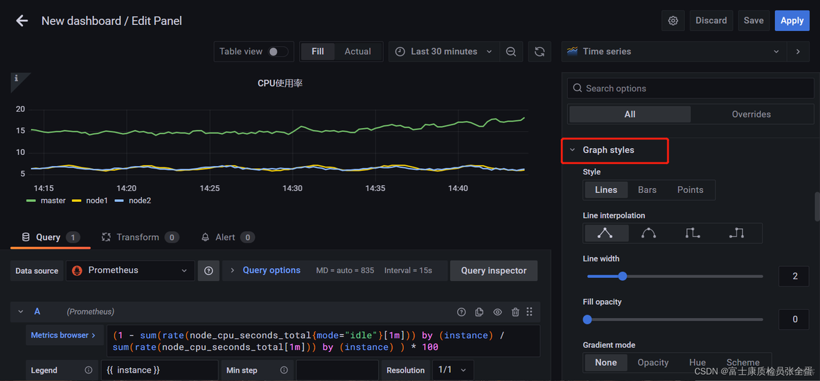 Grafana Panel 面板介绍和Time series（时间序列）_数据源_18