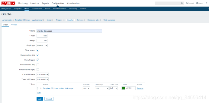 Zabbix 模板添加新的监控项item 监控磁盘使用率_键值_05