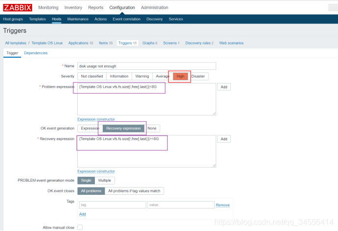 Zabbix 模板添加新的监控项item 监控磁盘使用率_数据_10