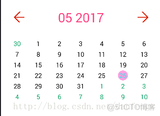 Android 自定义日历控件_自定义