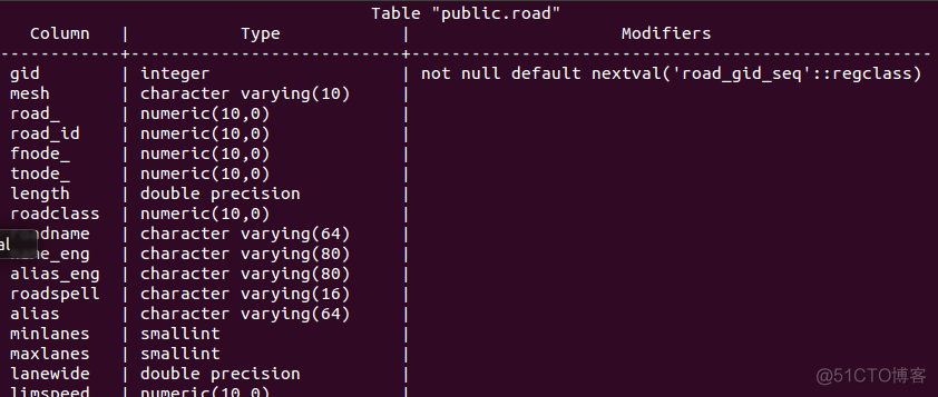 postgreSql 常用操作总结_表名