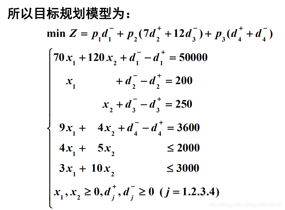 数学建模学习笔记（二十四）多目标规划_约束条件_04