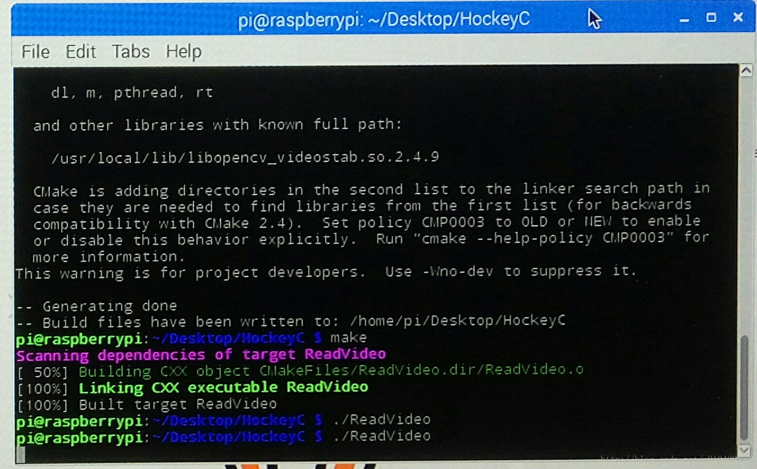 OpenCV自学笔记24. Raspberry pi +OpenCV 读取摄像头_ide_02