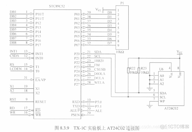 STC51入门笔记(郭天祥C语言)---第七节：l2C总线AT24C02芯片应用_AT24C02芯片的应用_14