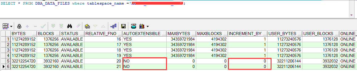 oracle 表空间及磁盘大小查看_表空间_02