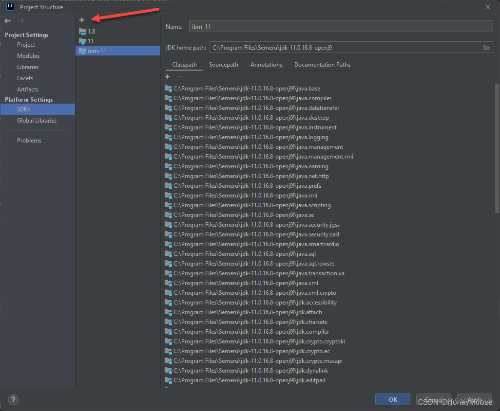 IntelliJ IDEA 设置 IBM Semeru JDK_intellij-idea_03