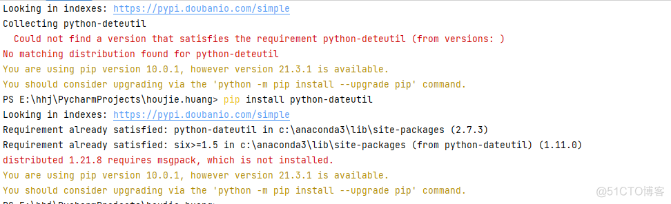 安装pip install python-deteutil报错_ide