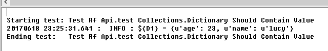 【RF库Collections测试】Dictionary Should Contain Value_RF关键字梳理_02