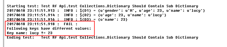 【RF库Collections测试】Dictionary Should Contain Sub Dictionary_RF关键字梳理_04