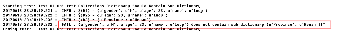 【RF库Collections测试】Dictionary Should Contain Sub Dictionary_RF关键字梳理_12