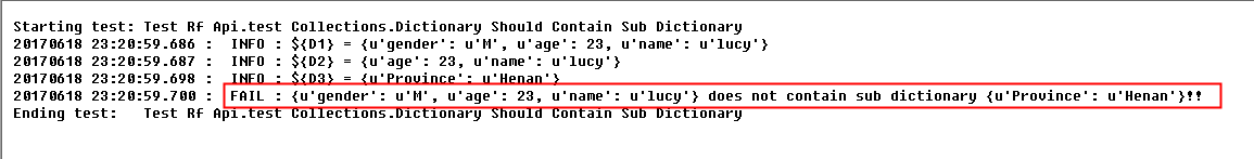 【RF库Collections测试】Dictionary Should Contain Sub Dictionary_RF关键字梳理_14