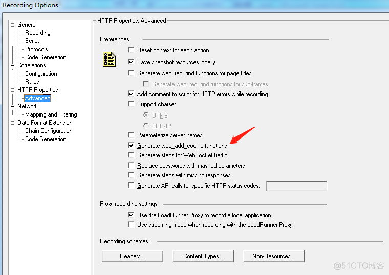 loadrunner12.55 :HTTP Properties > Advanced设置 之  Generate web_add_cookie functions_loadrunner_02