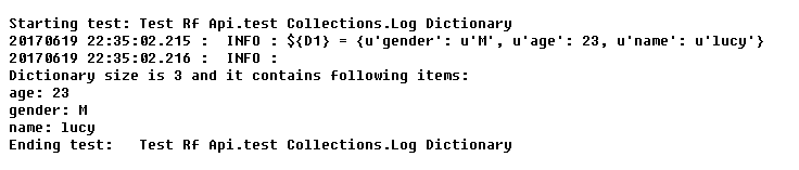 【RF库Collections测试】Log Dictionary 【同log list】_RF_02