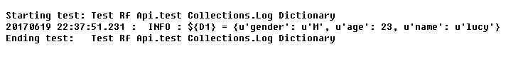 【RF库Collections测试】Log Dictionary 【同log list】_RF_06