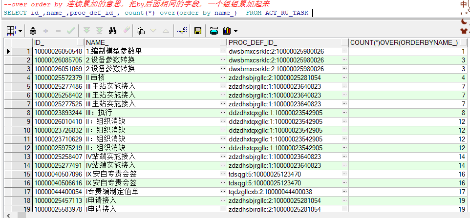 oracle常用分析函数 over(partition by xxx order by xxx)_oracle