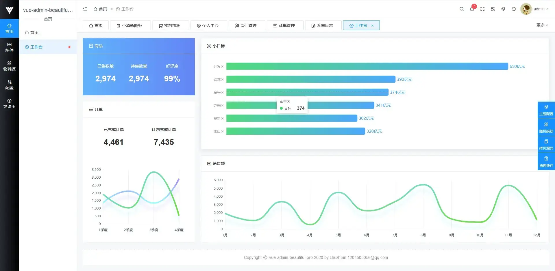 开箱即用，这些 Vue3 后台管理系统模板绝对让你爽歪歪！_管理后台模板_17