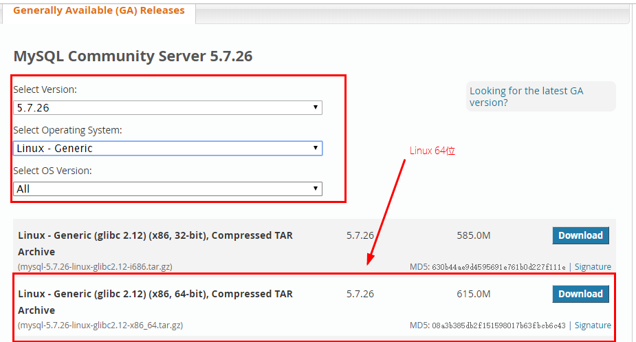 linux 下载mysql5.7.22_linux_02