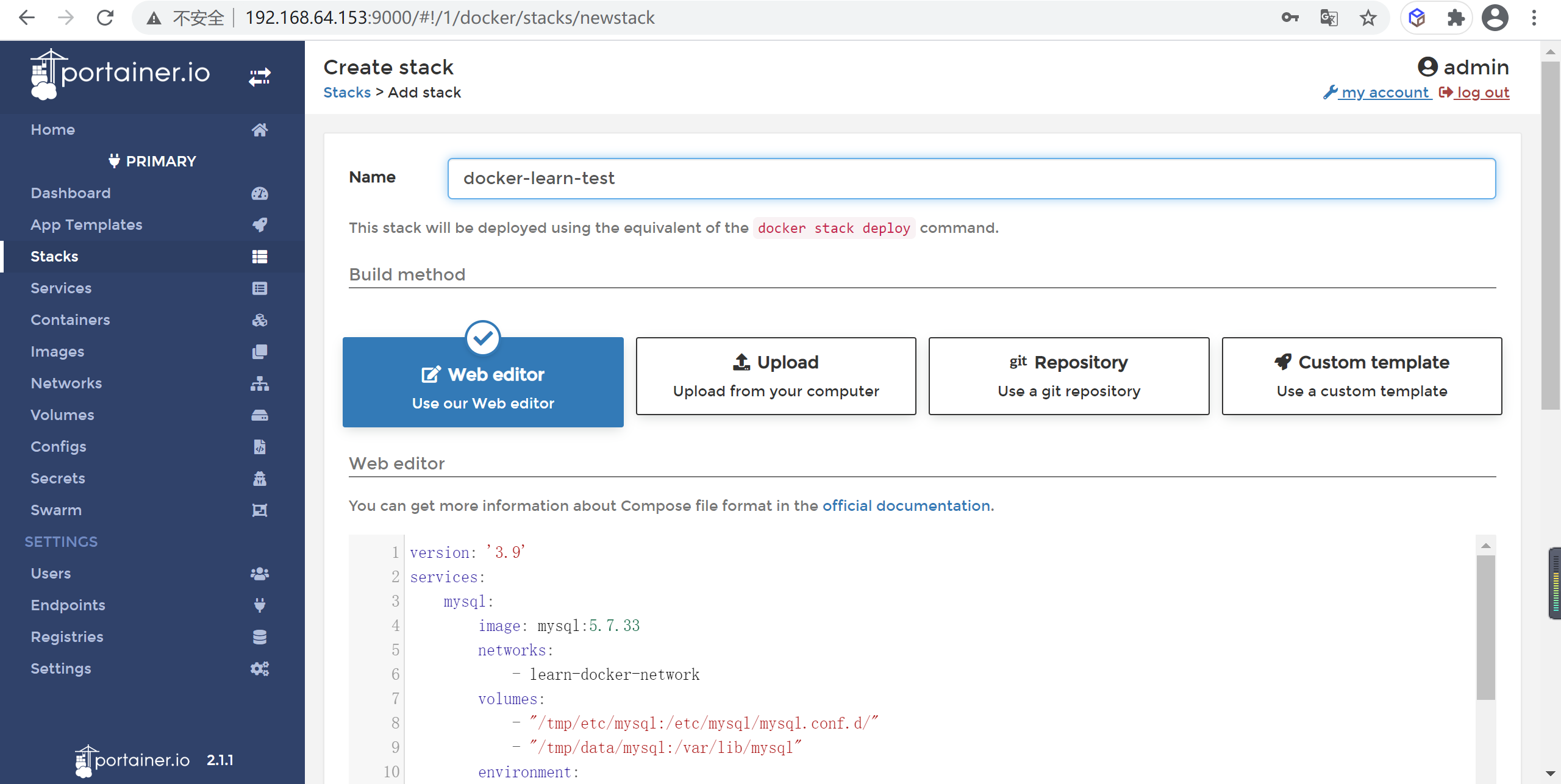 如果你还没玩过Docker Stack管理服务，你已经out了，（送Portainer集群管理教程）_java_21